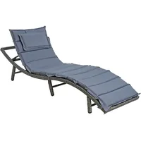 Estexo Sonnenliege Strandliege Freizeitliege Relaxliege Anthrazit-Grau