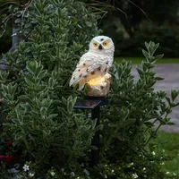Star trading deutschland gmbh LED-Solarstab 'Owl', Eule, beige