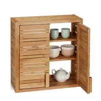 Relaxdays Wandschrank Bambus Hellbraun