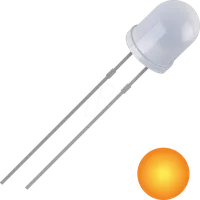 Quadrios 2111O171 LED bedrahtet Gelb Rund 5 mm 700