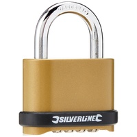 Silverline Tools Silverline 472645 Vierstelliges Zahlen-Vorhängeschloss aus Zinklegierung 50