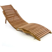 VCM Strandliege 160 x 50 cm braun