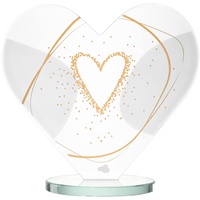 LEONARDO Deko Herz Glas EMOZIONE 18,6 cm