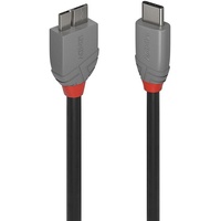 Lindy USB 3.2 Typ C auf Micro-B Kabel, Anthra
