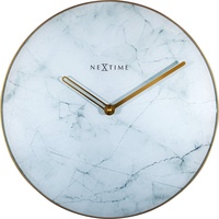 Nextime Marble Ø 40 cm Glas Weiß