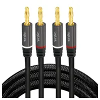 Logilink CA1210 3 m, 2x2 Bananenstecker, Nylon schwarz