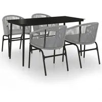 VidaXL Garten-Essgruppe 5-tlg. Grau