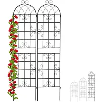 Relaxdays Rankgitter 220 x 50 cm Schwarz