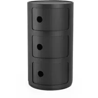 Kartell Componibili Recycled Container 3-fächer, Matt-schwarz