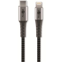 Goobay 49270 Lightning USB-CTM Textilkabel / Ladekabel iPhone Apple