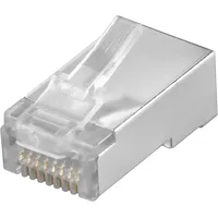 Goobay RJ45 Stecker, CAT 5e STP geschirmt für Rundkabel