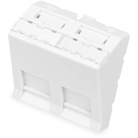 Digitus Frontplatte 2-Port, 45 x 45 mm abgewinkelt, für