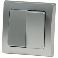 ChiliTec 2-fach Serienschalter Unterputz Silber Grau DELPHI Wandschalter mit