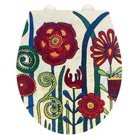 Wenko WC Deckel, WC-Sitz mit Absenkautomatik Blossom Rollin'Art mehrfarbig