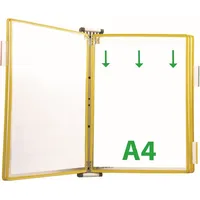 Tarifold Wandelement A4 lichtgrau inkl. 5 Sichttafeln gelb