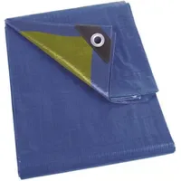 Perel Abdeckplane 5 x 6 m Wasserabweisend Blau/Khaki