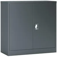 [en.casa] Aktenschrank Molise 90x40x90cm Stahl Dunkelgrau