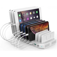 UNITEK Y-2190A Charging Station (96 W), USB Ladegerät, Weiss
