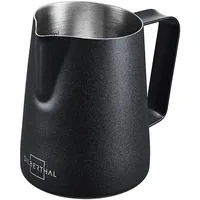 SILBERTHAL Milchkännchen Edelstahl 350ml schwarz - Professionelles Barista Zubehör