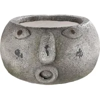 Gilde Dekoschale Pflanzgefäß Folto H. 21 cm,36029 - Grau