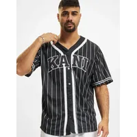 Karl Kani Baseball Shirt Serif Pinstripe black M