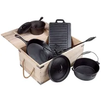 Spetebo Grillpfanne 55 x 24 cm Gusseisen schwarz