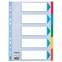 Esselte Register für A4, Deckblatt und 5 Trennblätter mit
