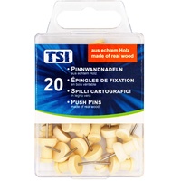 TSI Pinnwandnadeln Standard aus echtem Holz, 20er Packung, Art.Nr.