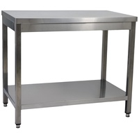 Saro Edelstahltisch zerlegbar, mit Unterblatt - 1000 x T