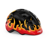 MET-Helmets MET Hooray Black Flames, XS/S - 46-52cm