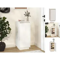 VidaXL Schuhschrank Weiß 35x35x80 cm Massivholz Kiefer