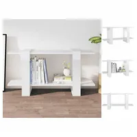 VidaXL Bücherregal Hochglanz-Weiß 100x30x51 cm Holzwerkstoff