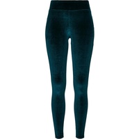 URBAN CLASSICS Ladies High Waist Velvet Leggings Teal, M