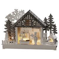 Konstsmide 3262-210 LED-Silhouette Haus Warmweiß LED Weiß Timer