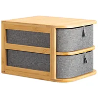 Navaris Make-Up Organizer aus Bambus - Aufbewahrung für Kosmetik