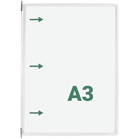 Art-Pol 20 tarifold Sichttafeln DIN A3 weiß, Öffnung seitlich