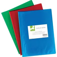 Q-Connect KF02142 Sichtbuch - 20 Hüllen, transluzent, blau