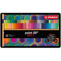 Stabilo point 88 ARTY sortiert, 66er-Set, Metalletui (8866-031)