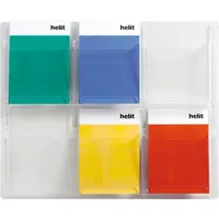 Helit H6259402 - Wanddisplay „the clearly“ 6 Fächer glasklar