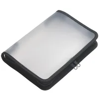 FolderSys Reißverschlussbeutel transparent/schwarz 0,5 mm, 1 St.