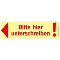 Bizstix Haftnotizen "Bitte hier unterschreiben