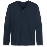 SCHIESSER Pyjama Langamshirt Dunkelblau