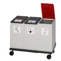 VAR Deckel für Kunststoffcontainer 40 l braun