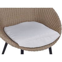 Beliani Bistro Set natürlich Rattan für 2 Personen mit