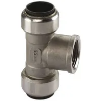 Seppelfricke Edelstahl Steckfitting T-Stück Innengewinde 22 mm - 1/2"