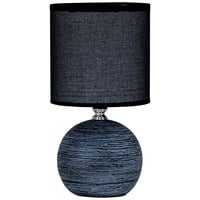 Levandeo Tischlampe Keramik H26cm Anthrazit Rund Licht Lampe Shabby