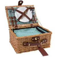 H&D Manufaktur Picknickkorb Handgefertigt mit Zubehör 2 Personen 37
