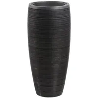 Dehner Polystone-Pflanzvase Singapur Ø 32 x 72 cm dunkelgrau