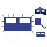 VidaXL Pavillon-Seitenwand mit Fenstern 4x2 m Blau