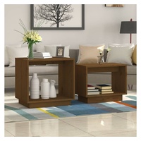 VidaXL Satztische 2 Stk. Honigbraun Massivholz Kiefer